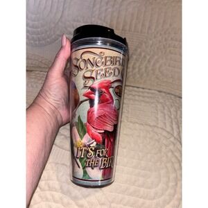 American Expedition Songbird Seed Co Travel Tumbler Cardinal Bluebird Mug 16oz